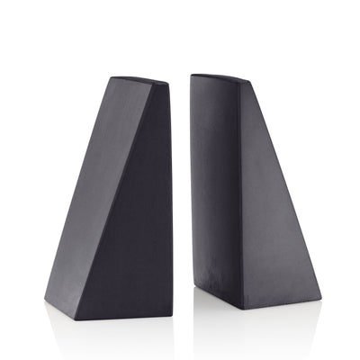 Dark Gray Concrete Bookends by Port Living Co.
