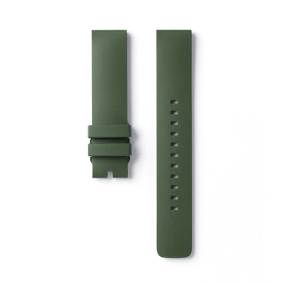 An Olive Colored Fluoroelastomer Watch Band by 22STUDIO