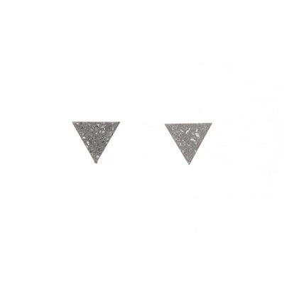 22STUDIO Tetrahedron Concrete Earrings In Mineral Gray